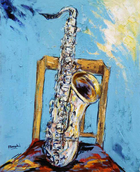 Saxophon mit Stuhl from Christoph Menschel