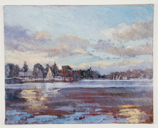 The Thames at Teddington (oil on canvas)  from Christopher  Glanville