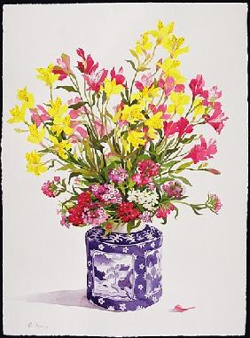 Flowers in a Chinese Jar (w/c) 