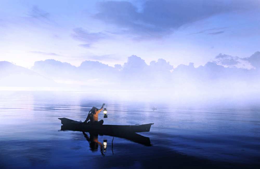 Lonely Fisherman from Cie Shin