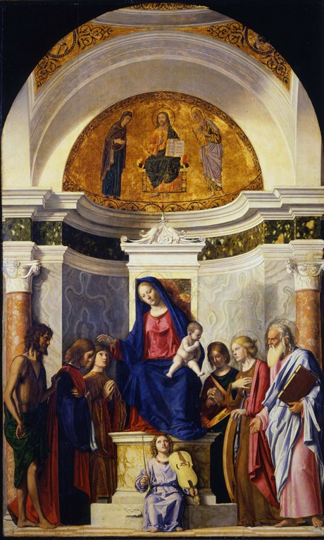 Virgin and Child with Saints John the Baptist, Cosmas and Damian, Catherine and Paul from Giovanni Battista Cima da Conegliano