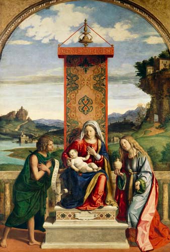 Die Madonna mit den hll. Johannes d. Täufer und Maria-Magdalena. from Giovanni Battista Cima da Conegliano