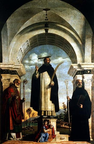 The Martyrdom of St.Peter and 2 saints (altarpiece) from Giovanni Battista Cima da Conegliano