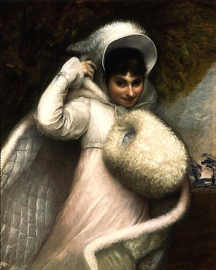Portrait of a Lady in a White Dress from (circle of) Rev. Mathew William Peters