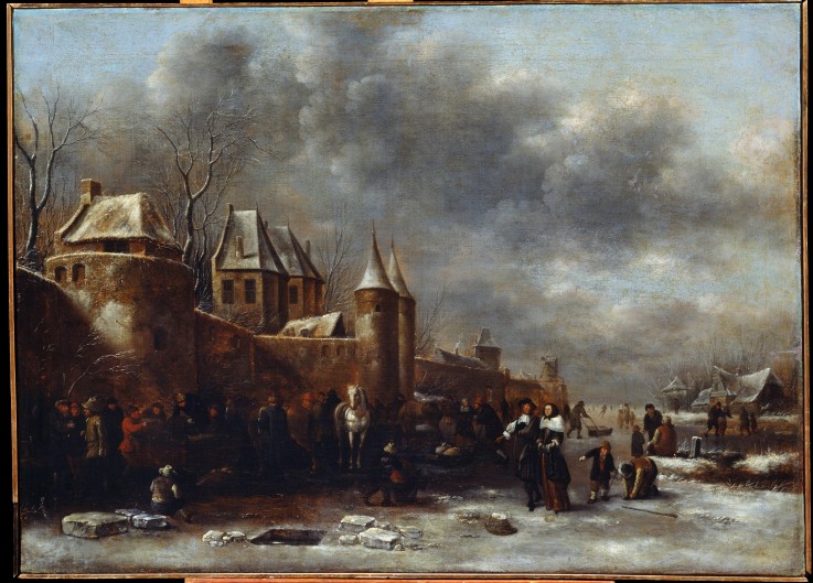 A Castle at the river bank from Claes Molenaer