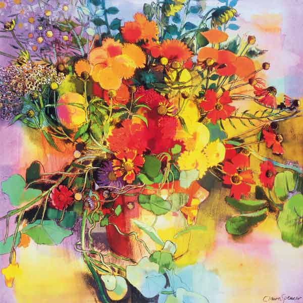 Autumn Flowers (pastel and and on paper) from Claire  Spencer