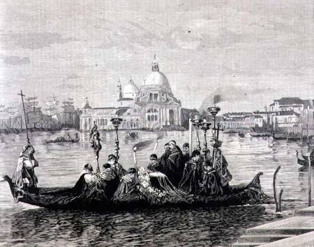 A Burial in Venice, from the painting 'Going to the Campo Santo' from Clara Montalba