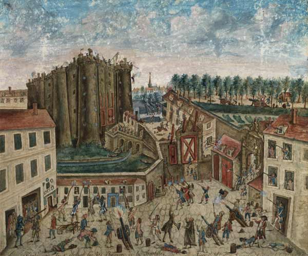 The Siege of the Bastille, 1789 (gouache on card) from Claude Cholat