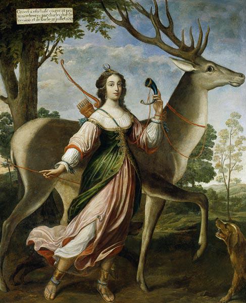 Marie de Rohan-Montbazon (1600-79) Duchess of Chevreuse as Diana the Huntress