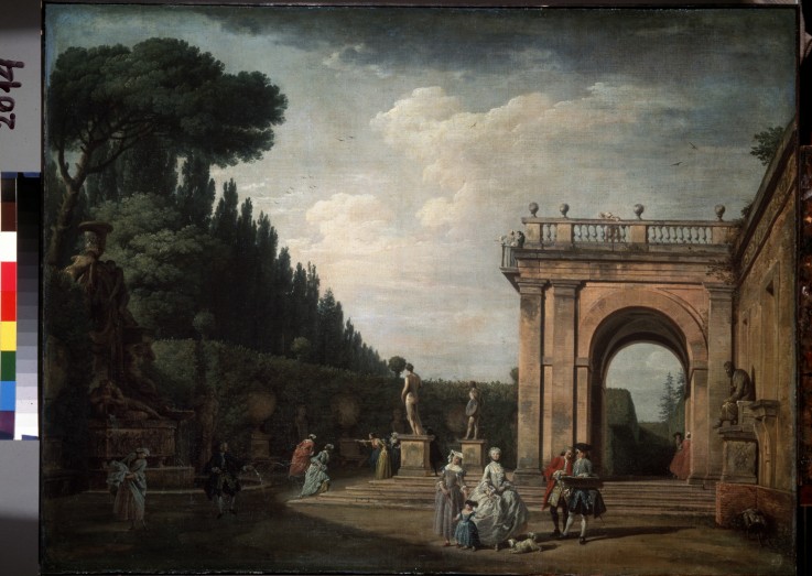 View in the Park of the Villa Ludovisi in Rome from Claude Joseph Vernet