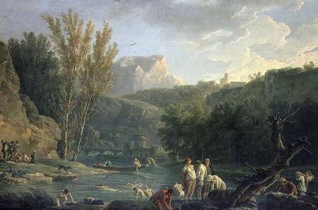 River Scene with Bathers from Claude Joseph Vernet