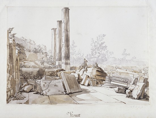 Ruins of the Temple of Serapis at Pozzuoli from Claude Joseph Vernet
