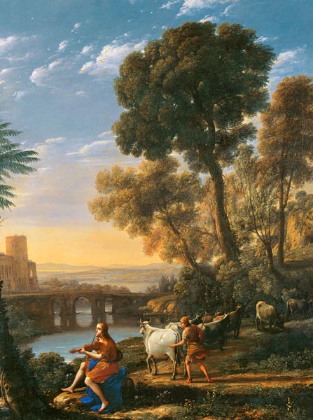 Landscape with Apollo guarding the herds of Admetus from Claude Lorrain