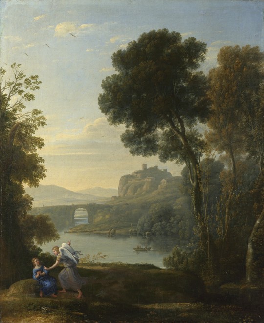 Landscape with Hagar and the Angel from Claude Lorrain