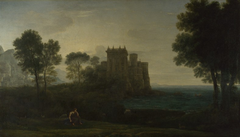 Landscape with Psyche outside the Palace of Cupid (The Enchanted Castle) from Claude Lorrain