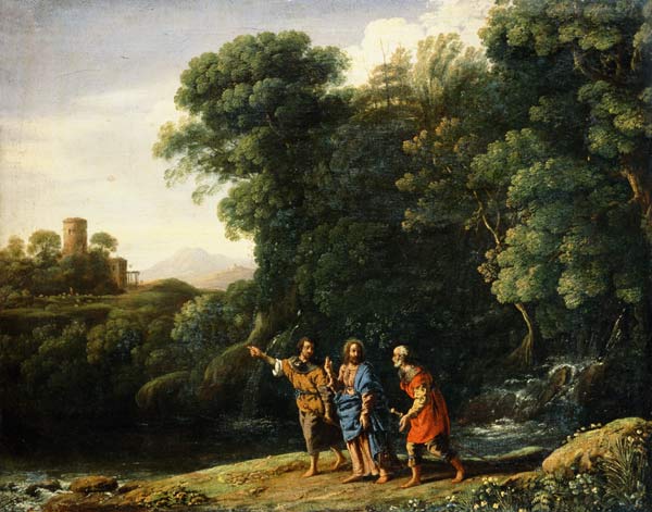 Der Gang nach Emmaus. from Claude Lorrain