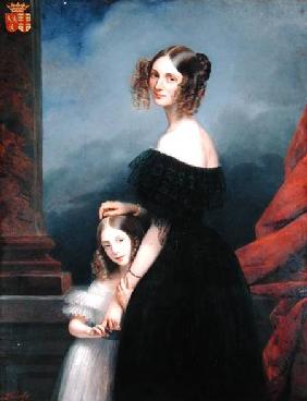 Portrait of Anne-Louise Alix de Montmorency, with her daughter