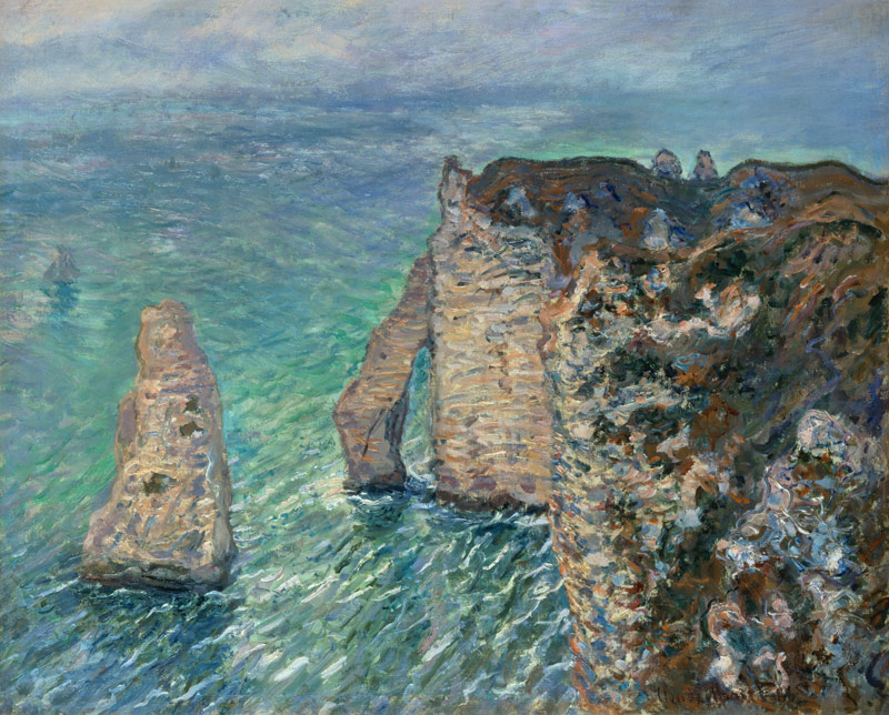 Aiguille und Porte d'Avel in Etretat. from Claude Monet