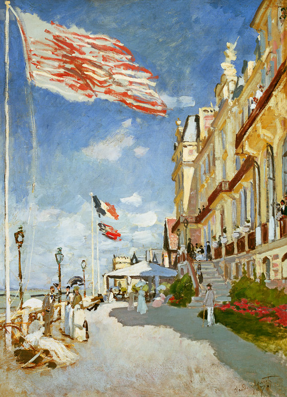 Das Hotel Des Roches Noires in Trouville from Claude Monet