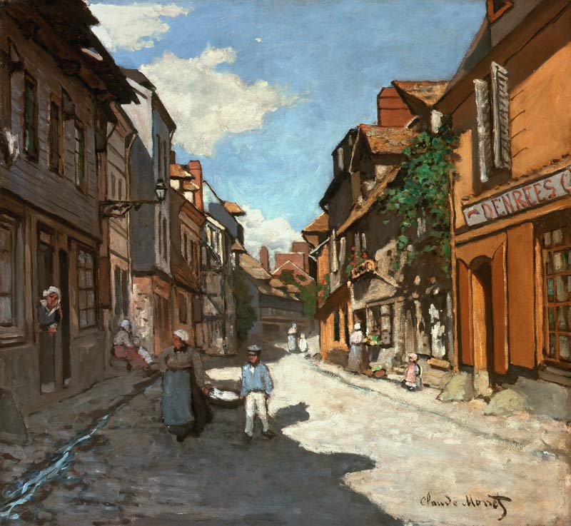 Dorfstrasse in der Normandie (Rue de la Bavolle, Honfleur) from Claude Monet