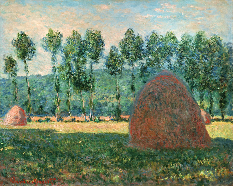 Haystacks near Giverny from Claude Monet