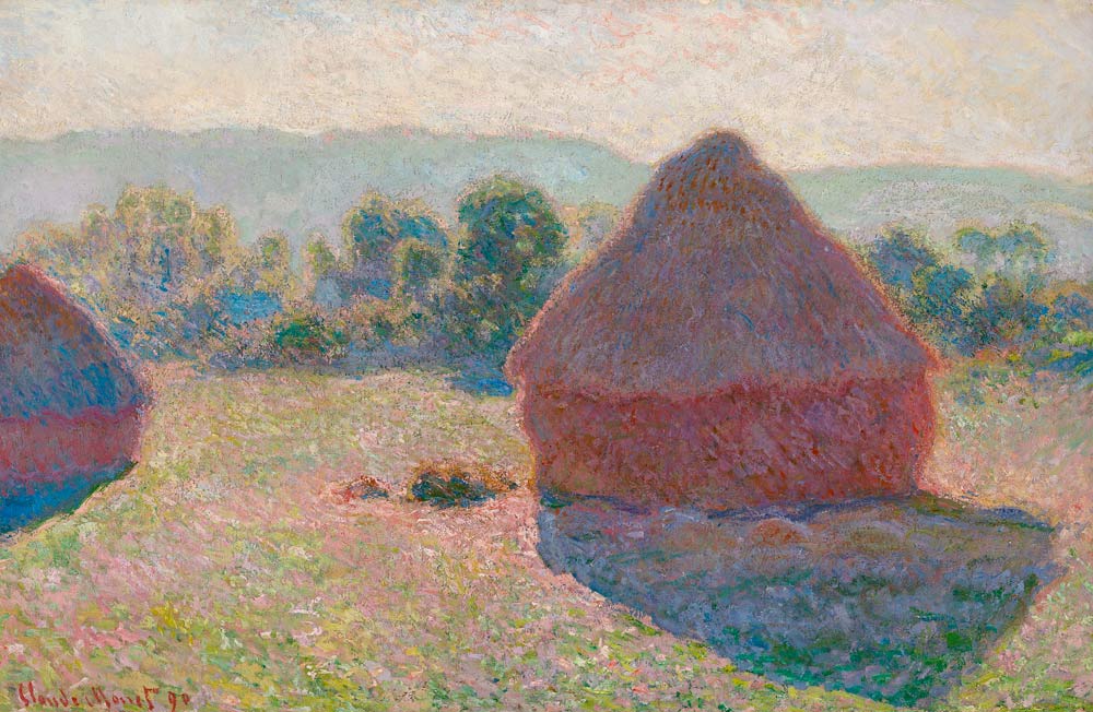 Haystacks, midday from Claude Monet