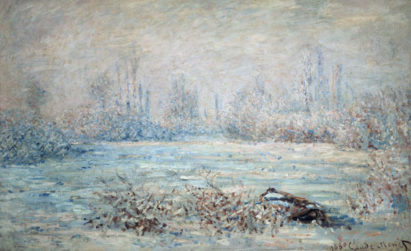 Rauhreiflandschaft bei Vétheuil from Claude Monet