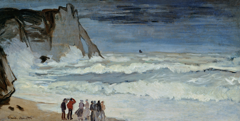 Rough Sea at Etretat from Claude Monet