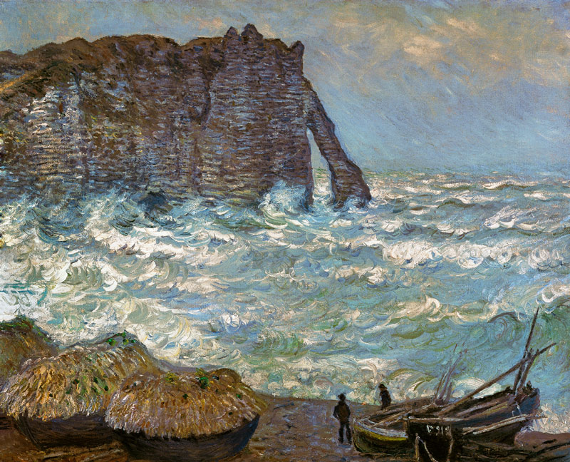 Rough Sea at Etretat from Claude Monet