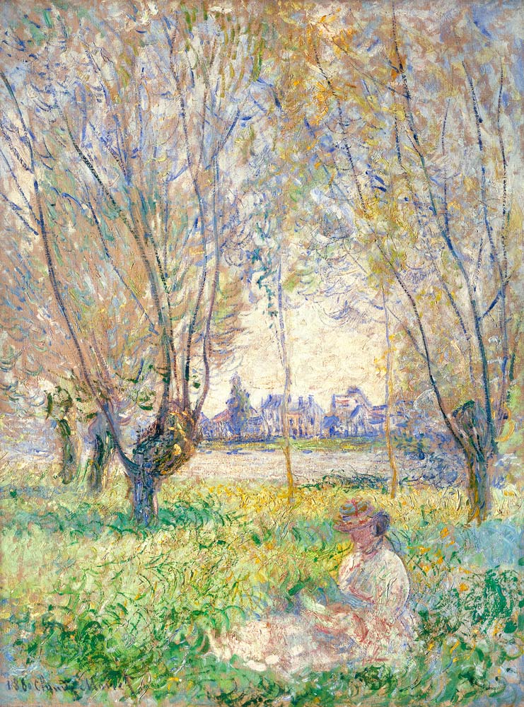 Sitzende Frau unter Weiden from Claude Monet