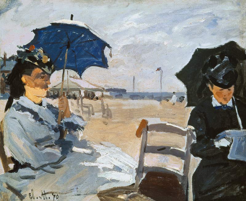 The Beach at Trouville from Claude Monet