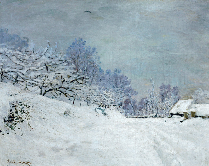 Umgebung von Honfleur bei Schnee from Claude Monet