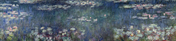 Waterlilies: Green Reflections, 1914-18 (left and right section) from Claude Monet