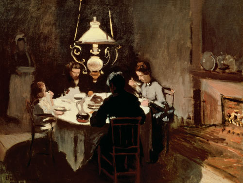 Abendessen bei Sisleys. from Claude Monet
