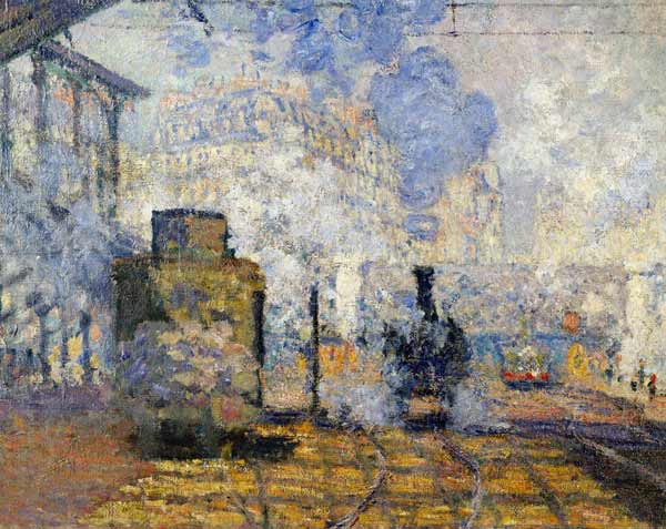 Monet / Gare Saint-Lazare / 1877 /Detail from Claude Monet