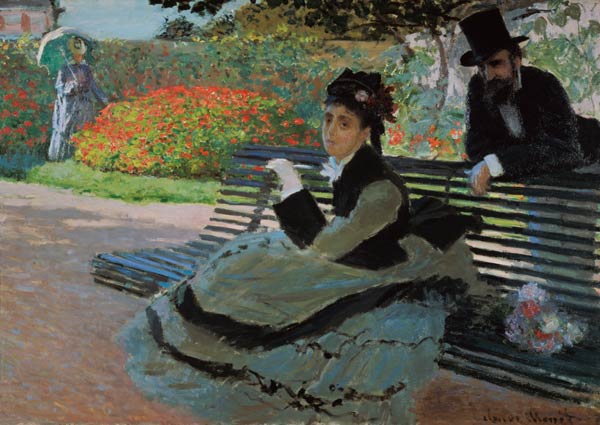 Auf der Parkbank. from Claude Monet