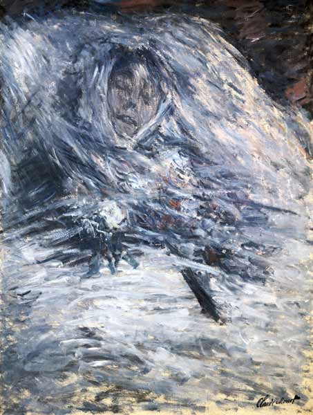 Camille Monet auf dem Totenbett from Claude Monet