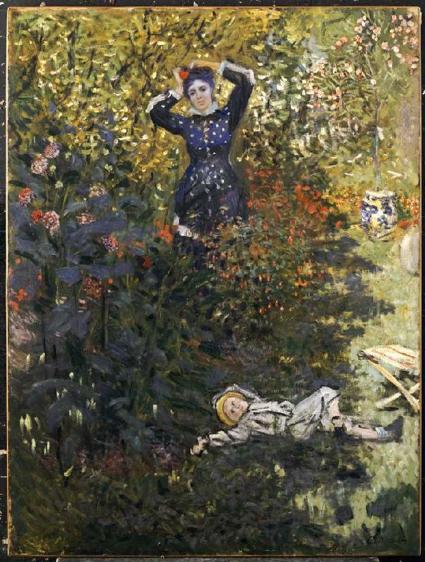 Camille und Jean Monet im Garten from Claude Monet