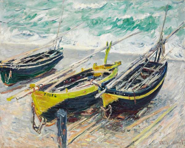 Three Fishing Boats from Claude Monet
