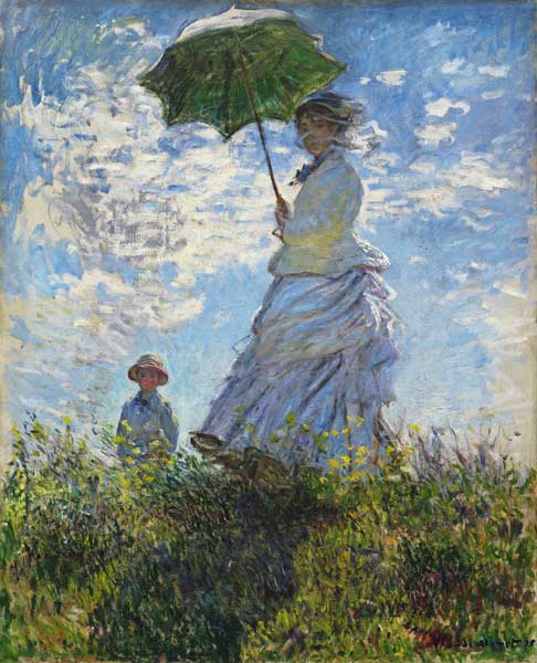 Frau mit Sonnenschirm - Madame Monet mit ihrem Sohn from Claude Monet