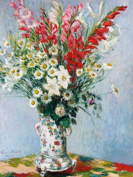 Blumenstrauß aus Gladiolen, Lilien und Margeriten from Claude Monet