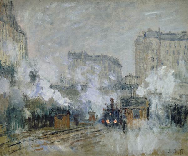 Exterior of the Gare Saint-Lazare, Arrival of a Train from Claude Monet