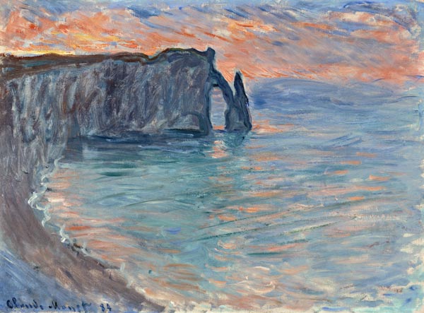 Les Falaises d'Etretat. from Claude Monet