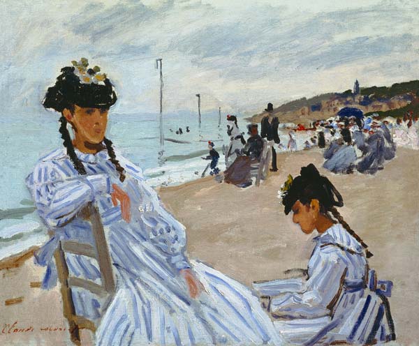 On the Beach at Trouville from Claude Monet