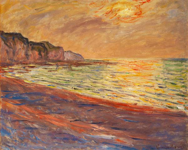 Strand in Pourville, Sonnenuntergang from Claude Monet