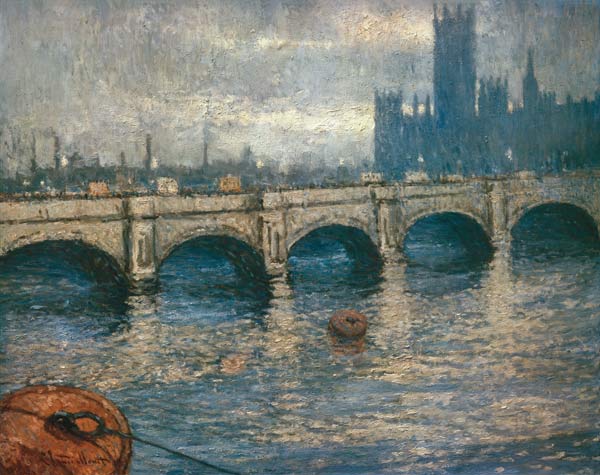 Themsebrücke und Parlamentsgebäude in London from Claude Monet