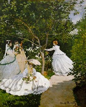 Damen im Garten in Ville d'Avray.