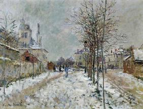 Der Boulevard de Pontoise in Argenteuil bei Schnee