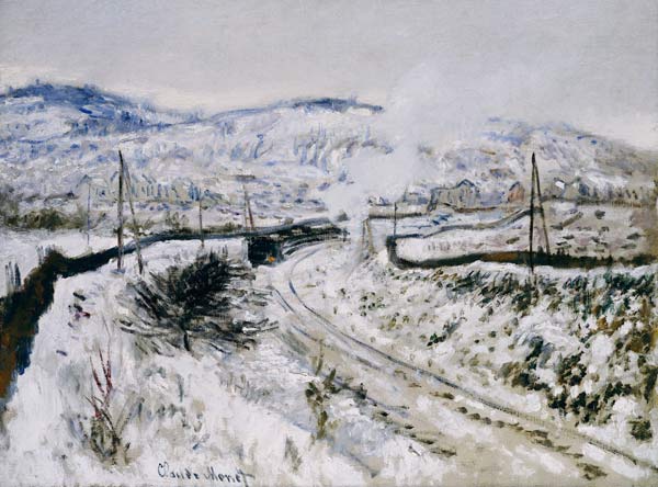 Train in the Snow at Argenteuil from Claude Monet