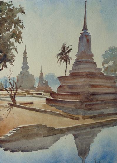 870 Sunrise, Wat Mahartat, Sukhotai